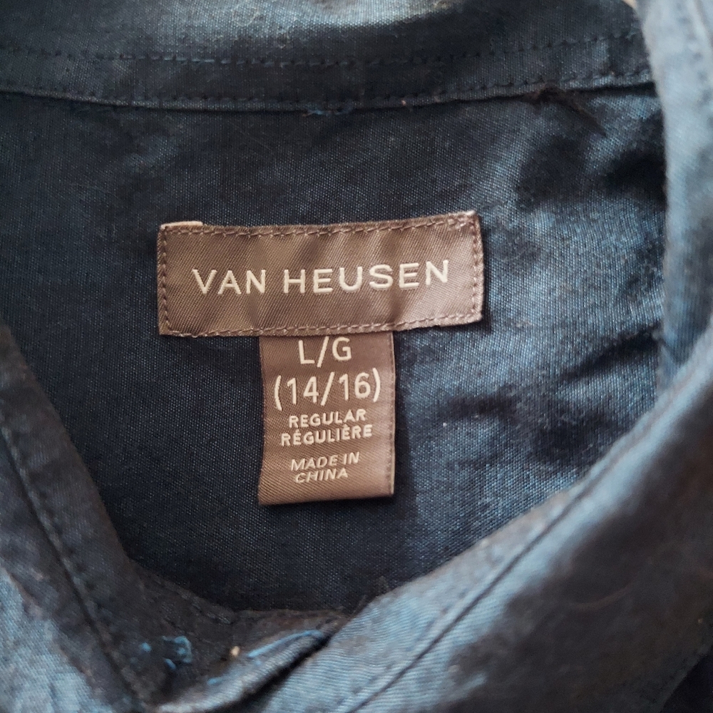 3/$25 Van Heasen Boys 14/16 Dark Turquoise - Picture 3 of 4